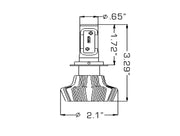 Oracle H7 4000 Lumen LED Headlight Bulbs (Pair) - 6000K ORACLE Lighting Bulbs