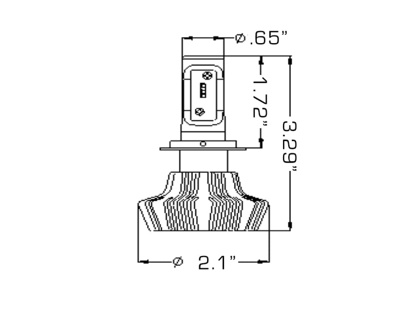 Oracle H7 4000 Lumen LED Headlight Bulbs (Pair) - 6000K ORACLE Lighting Bulbs