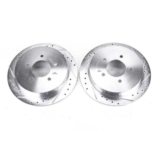Power Stop 97-00 Ford Expedition Rear Evolution Drilled & Slotted Rotors - Pair PowerStop Brake Rotors - Slot & Drilled