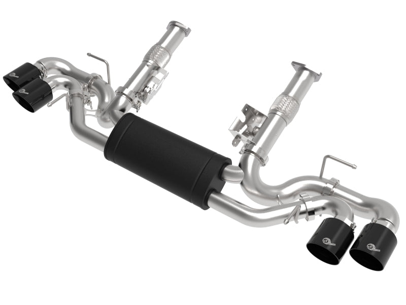 aFe MACH Force-Xp 2-1/2in 304SS Cat-Back 2020 Chevy Corvette (C8) 6.2L - Black Tip aFe Catback