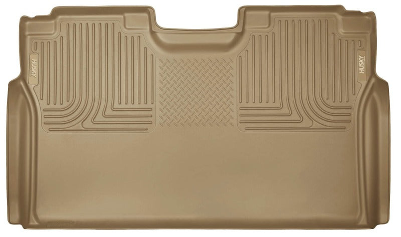 Husky Liners 15 Ford F-150 SuperCrew Cab WeatherBeater Tan 2nd Seat Floor Liner Husky Liners Floor Mats - Rubber