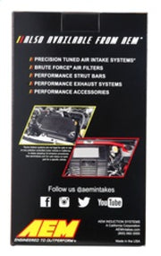 AEM 3.5 in Short Neck 9 in Element Filter AEM Induction Air Filters - Universal Fit