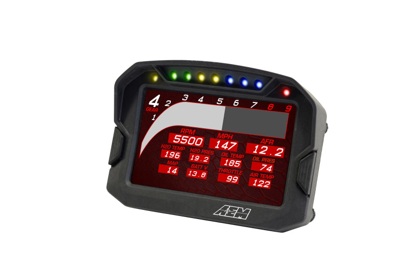 AEM CD-5LG Carbon Logging Digital Dash Display w/ Internal 10Hz GPS & Antenna AEM Gauges