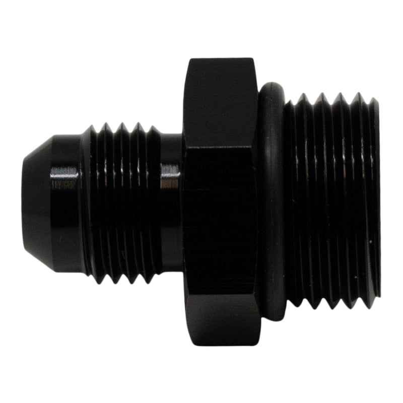 DeatschWerks 8AN ORB Male to 6AN Male Flare Adapter (Incl O-Ring) - Anodized Matte Black DeatschWerks Fittings