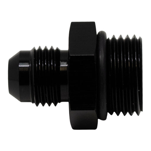 DeatschWerks 8AN ORB Male to 6AN Male Flare Adapter (Incl O-Ring) - Anodized Matte Black DeatschWerks Fittings