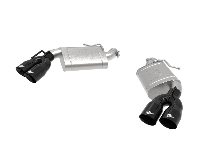 aFe POWER MACH Force-Xp 3in Axle-Back Exhaust 16-20 Chevrolet Camaro SS V8 6.2L w/Mufflers - Black aFe Catback