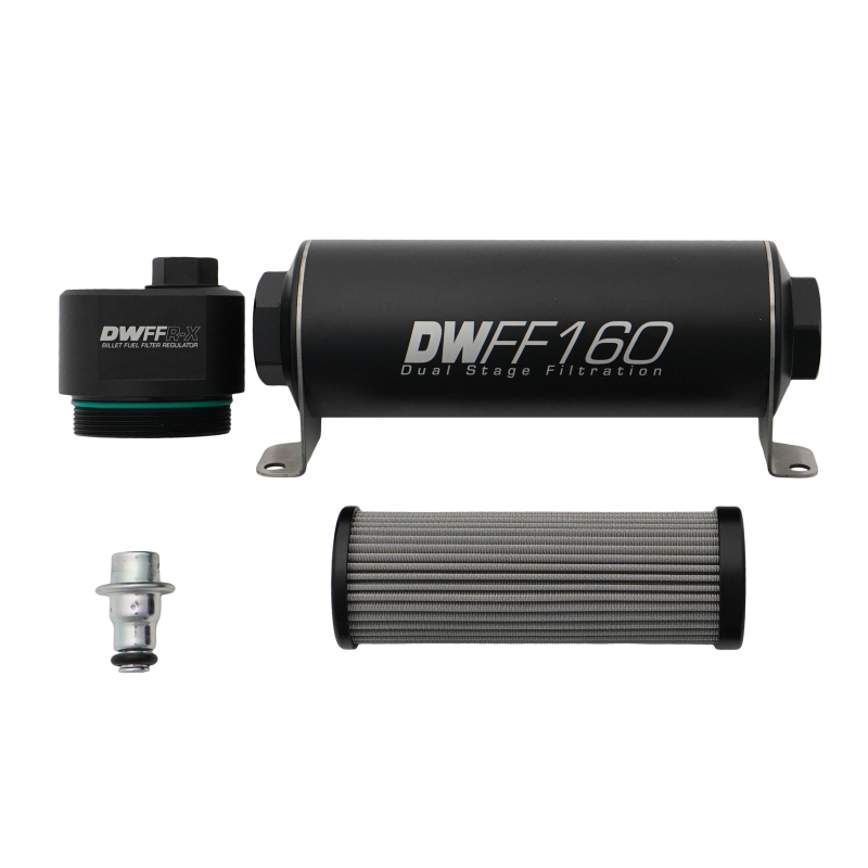 DeatschWerks DWFFR-X 160mm Billet Fuel Filter Regulator - 10 Micron DeatschWerks Fuel Pressure Regulators
