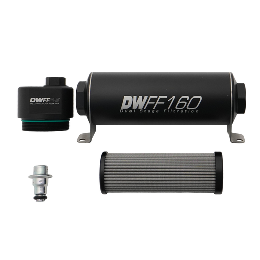 DeatschWerks DWFFR-X 160mm Billet Fuel Filter Regulator - 10 Micron DeatschWerks Fuel Pressure Regulators