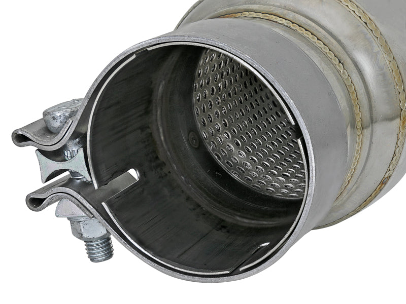 aFe MACH Force-Xp Resonator 2-1/2 IN Inlet/Outlet x 4 IN Dia. x 12 IN Body x 15 IN Overall Length aFe Resonators