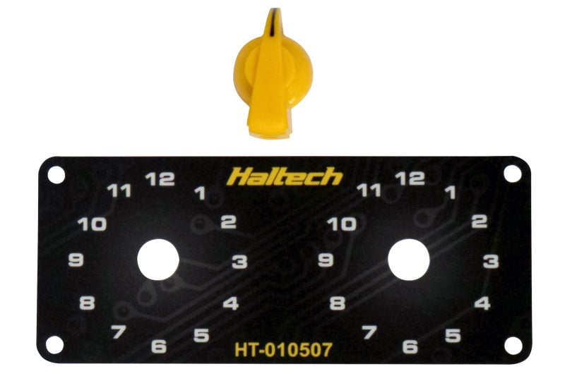 Haltech Dual Switch Panel Kit w/Yellow Knob Haltech Switch Panels