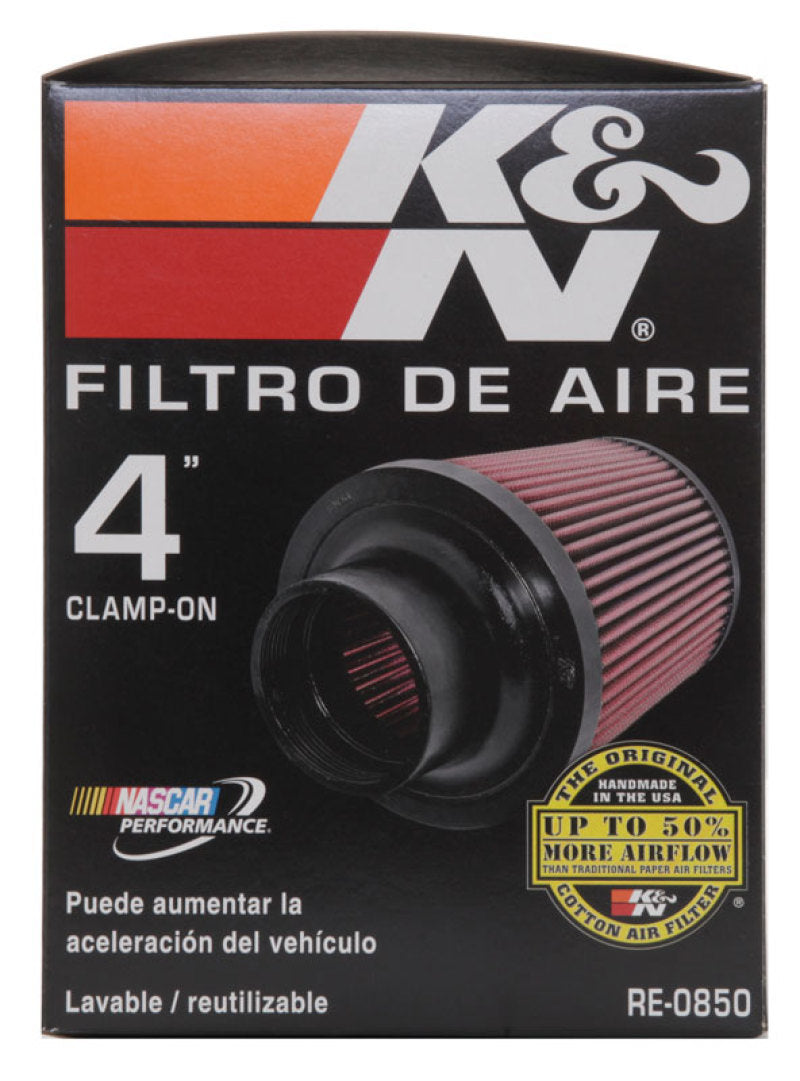 K&N Universal Air Filter (4in. Flange / 6in. Base OD / 4-5/8in. Top OD / 6in. Height) K&N Engineering Air Filters - Universal Fit