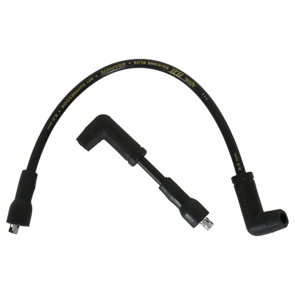 Custom Race Wire - Select Dyna & Touring Applications - 8.8mm - Spiral Core - Black 172071K ACCEL Autoparts