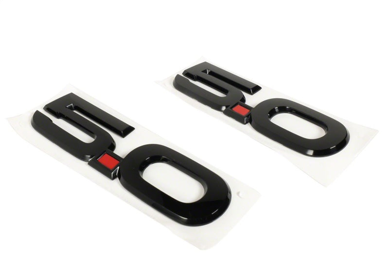 Ford Racing 15-17 Ford Mustang 5.0L Fender Emblem Black Ford Racing Other Body Components