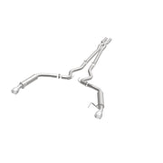 MagnaFlow Cat Back, SS, 2.5in, Competition, Dual Split Polished 4.5in Tips 2015 Ford Mustang V6 3.7L Magnaflow Catback