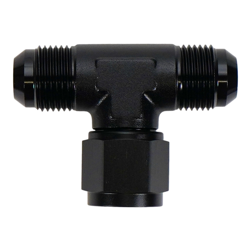 DeatschWerks 10AN Male Flare to Female Flare Swivel Tee on 90 DeatschWerks Fittings