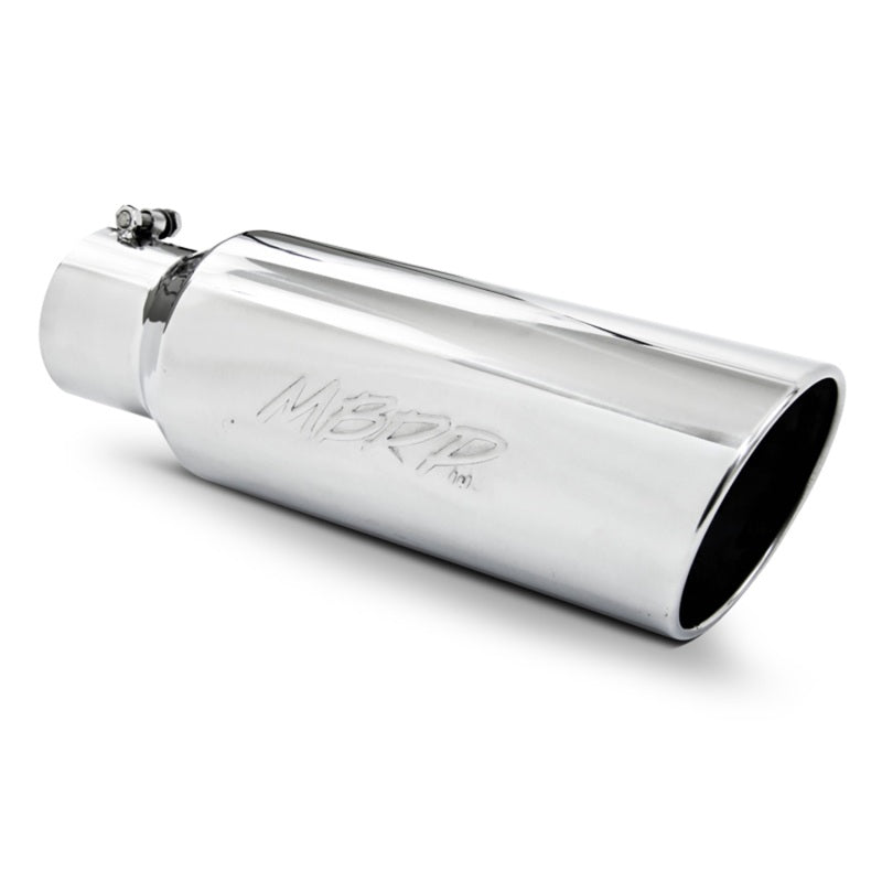 MBRP Universal Tip 6in OD Rolled End 4in Inlet 18in Length T304 MBRP Steel Tubing