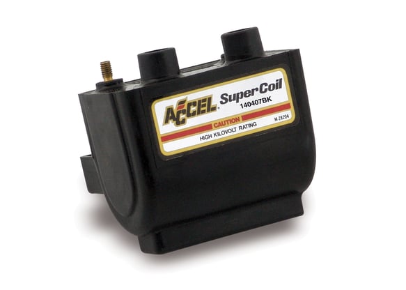 Super Coil - Electronic - Dual Fire - Black 140407BK ACCEL Autoparts