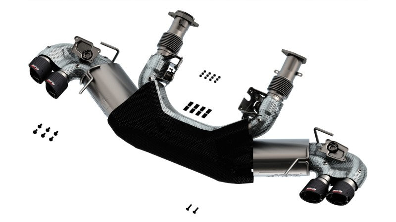 Borla 2020 Chevrolet Corvette C8 6.2L ATAK 3in Exhaust System Dual Round Angle Cut Carbon Fiber Tips Borla Catback