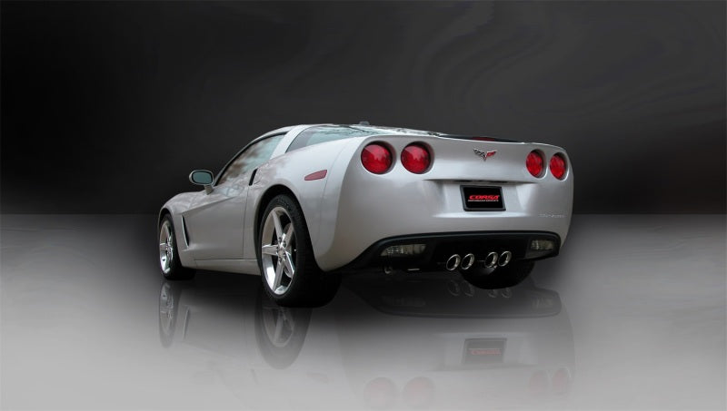 Corsa 2005-2007 Chevrolet Corvette C6 6.0L V8 Polished Sport Axle-Back Exhaust CORSA Performance Axle Back