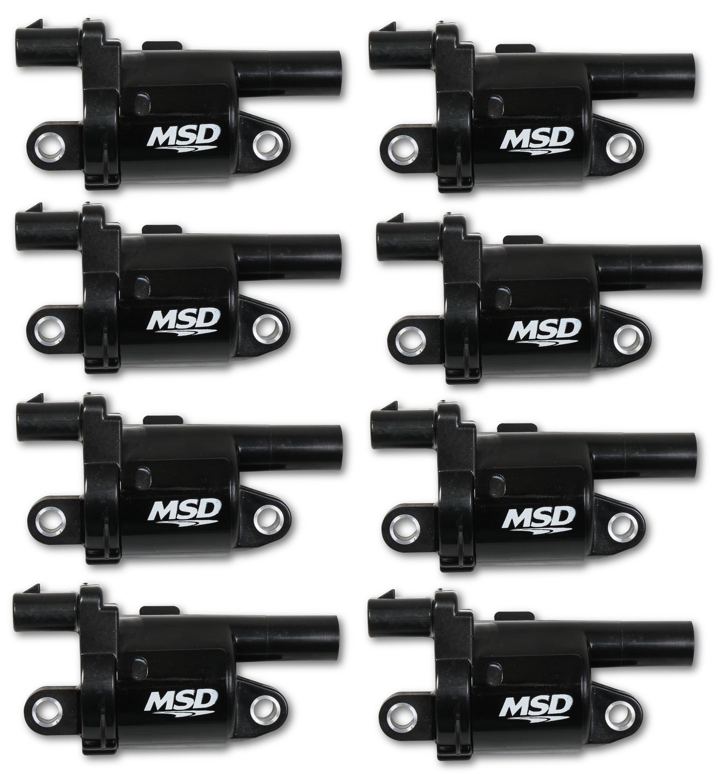 MSD Ignition Coil - Blaster Series - Gen V GDI Engine - Black - 8-Pack- Round