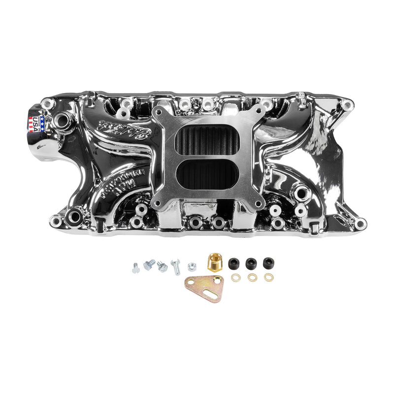 Performer RPM Ford Small Block 302 Intake Manifold - Chrome Plasma Finish EDELBROCK Autoparts