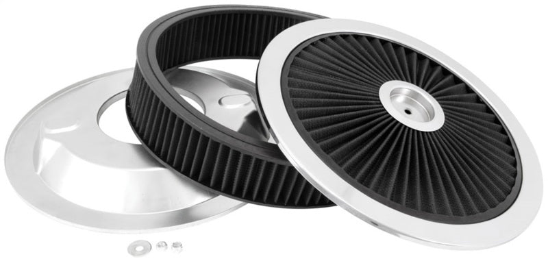 Spectre ExtraFlow HPR Air Cleaner Assembly 14in. x 3in. - Black Spectre Air Filters - Universal Fit