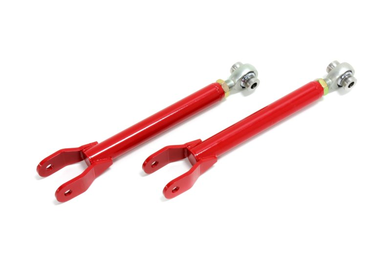 BMR 10-15 5th Gen Camaro Trailing Arms Rear w/ Single Adj. Rod Ends - Red BMR Suspension Suspension Arms & Components