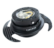 NRG Quick Release Kit Gen 3.0 - Black Body / Black Ring w/ Carbon Fiber Handles NRG Quick Release Adapters
