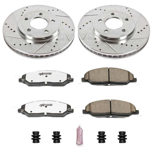 Power Stop 05-10 Ford Mustang Front Z26 Street Warrior Brake Kit PowerStop Brake Kits - Performance D&S