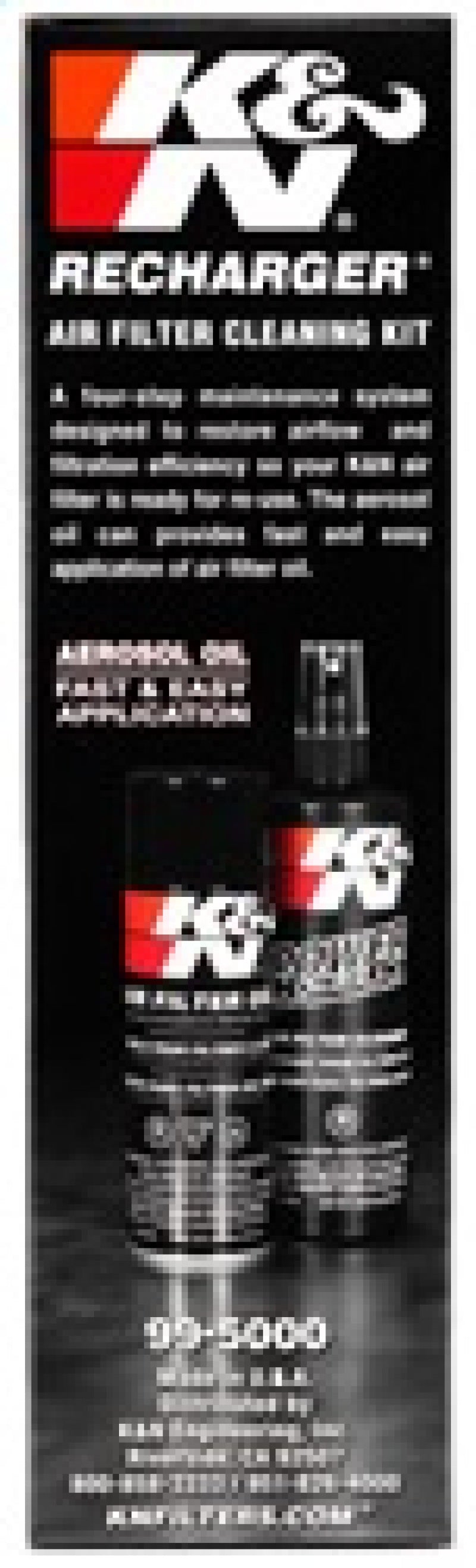 K&N Aerosol Oil Recharger Service Kit K&N Engineering Recharge Kits