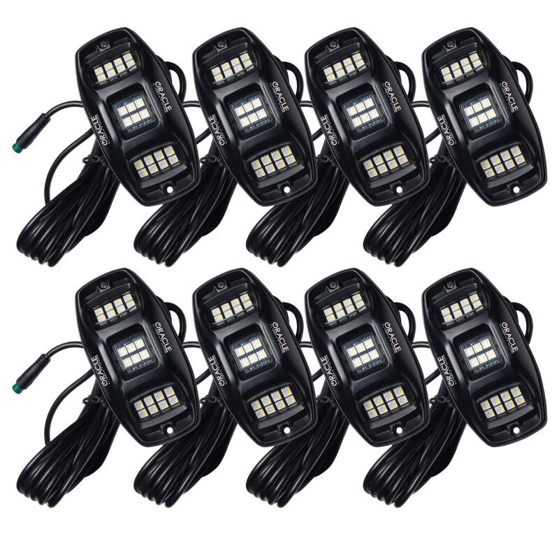 Oracle Underbody RGB+W Wheel Well Rock Light Kit - 8 PCS - ColorSHIFT ORACLE Lighting Light Bars & Cubes