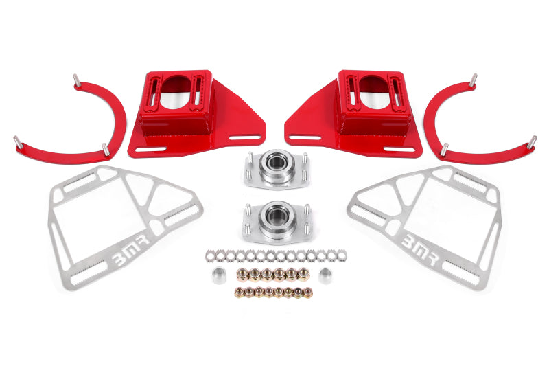 BMR Suspension 82-92 Chevy Camaro Caster/Camber Plates w/ Lockout Plates - Red BMR Suspension Shock Mounts & Camber Plates