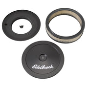 Edelbrock Air Cleaner Pro-Flo Series Round Steel Top Paper Element 10In Dia X 3 5In Black Edelbrock Air Filters - Universal Fit