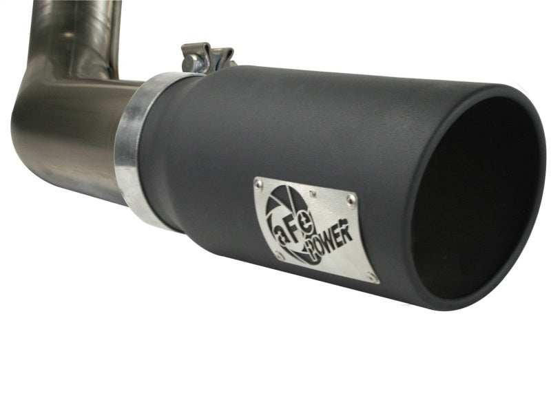 aFe MACHForce XP Exhaust Cat-Back SS-409 4in Black Tip 11-12 Ford F-150 EcoBoost V6-3.5L (tt) aFe Catback
