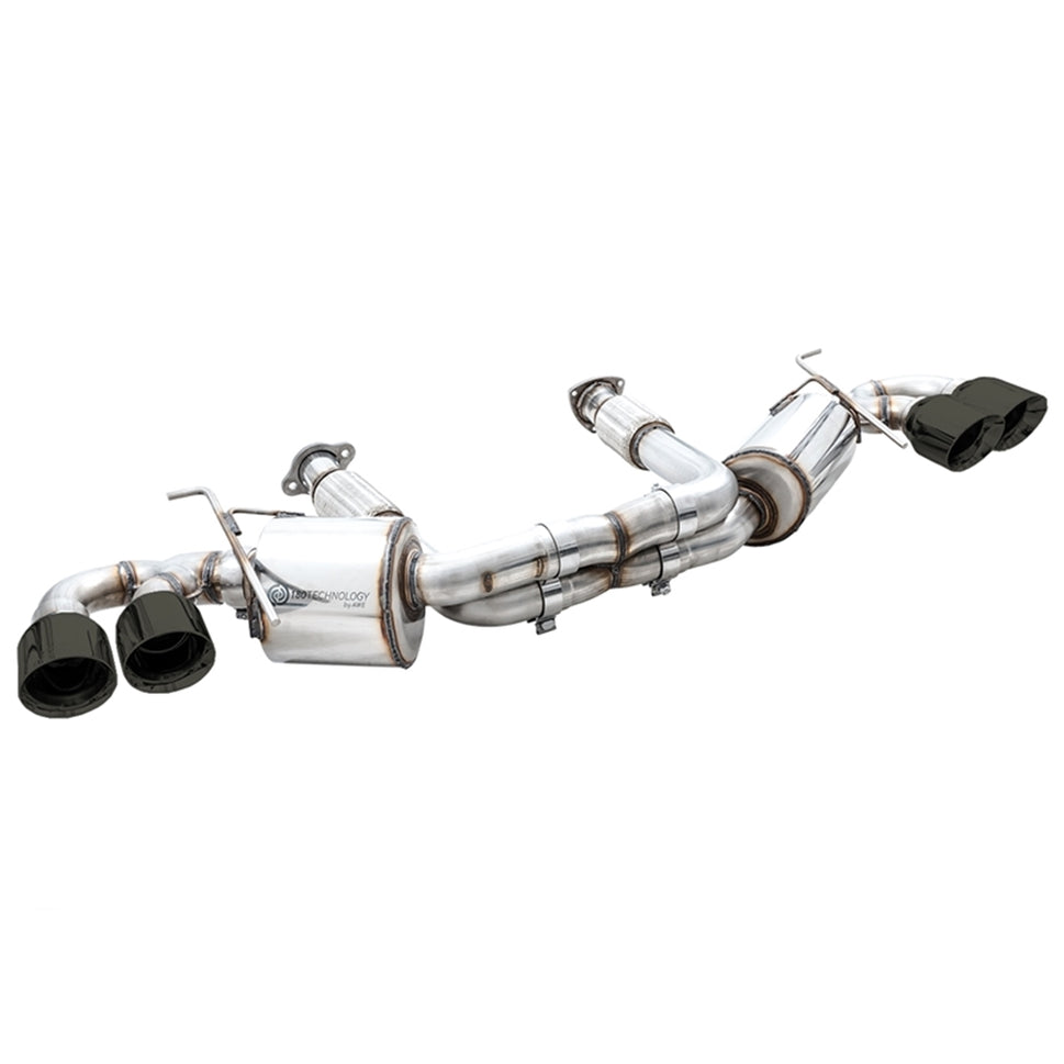 AWE Tuning 2020 Chev Corvette (C8) Touring Ed. Exhaust - Quad Diamond Blk Tips 3015-43159