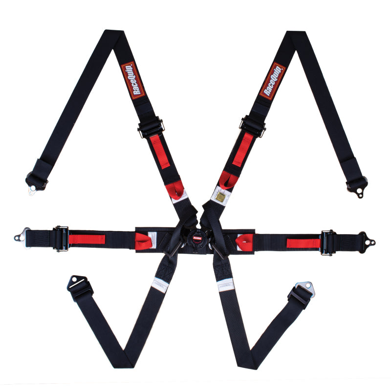 RaceQuip Black FIA 6pt Pull Up Lap FHR Formula Sub Racequip Seat Belts & Harnesses