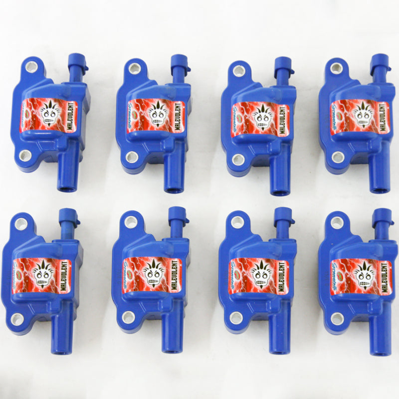 Granatelli 05-17 GM LS1/LS2/LS3/LS4/LS5/LS6/LS7/LS9/LSA Malevolent Coil Packs - Blue (Set of 8) Granatelli Motor Sports Ignition Coils - Upgrade