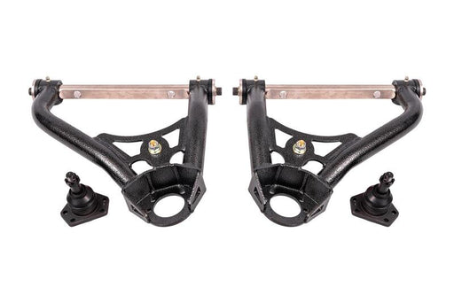 BMR 68-74 Chevrolet Nova Non-Adj. Upper A-Arms w/ STD. Ball Joint (Delrin) - Black Hammertone BMR Suspension Control Arms