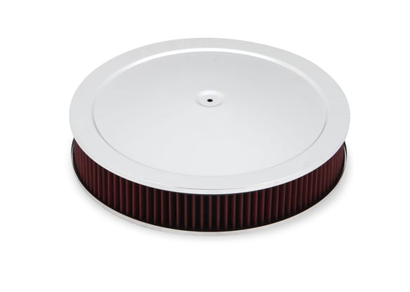 4500 drop base air cleaner chrome w/3" red washable gauze filter 120-4530