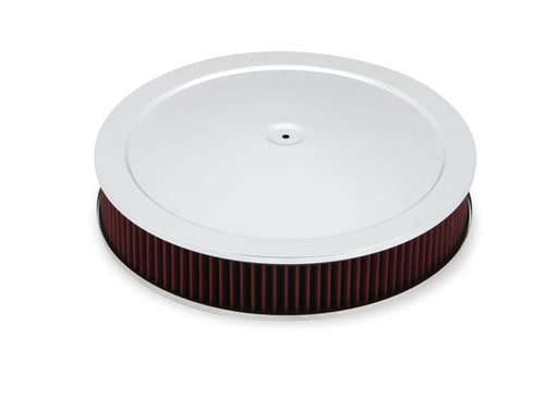 4500 drop base air cleaner chrome w/3" red washable gauze filter 120-4530 HOLLEY Autoparts