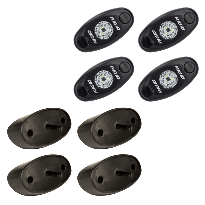 Rigid Industries Rock Light Kit- Red (4 lights) Rigid Industries Sidemarkers & Indicators