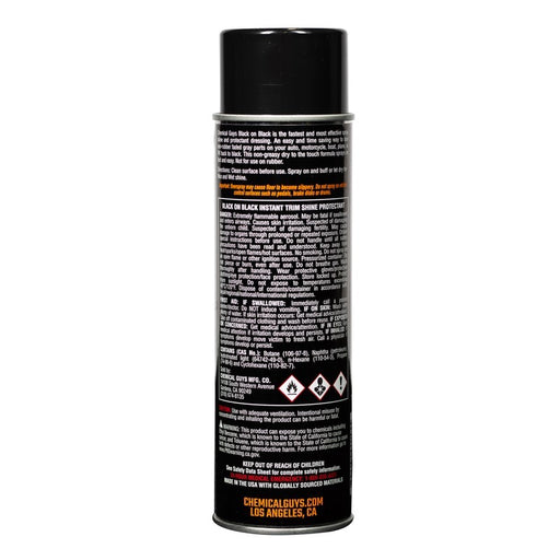 Chemical Guys Black on Black Instant Trim Shine Spray Dressing - 11oz (Aerosol) Chemical Guys Surface Cleaners