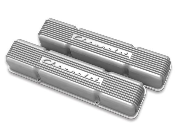 Holley GM Licensed Vintage Series SBC Valve Covers 241-106 HOLLEY Autoparts