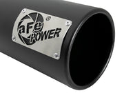 aFe SATURN 4S 4in SS Intercooled Exhaust Tip - Black 4in In x 5in Out x 12in L Bolt-On aFe Tips