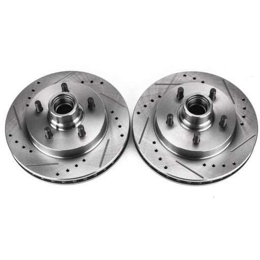 Power Stop 98-02 Chevrolet Camaro Rear Evolution Drilled & Slotted Rotors - Pair PowerStop Brake Rotors - Slot & Drilled
