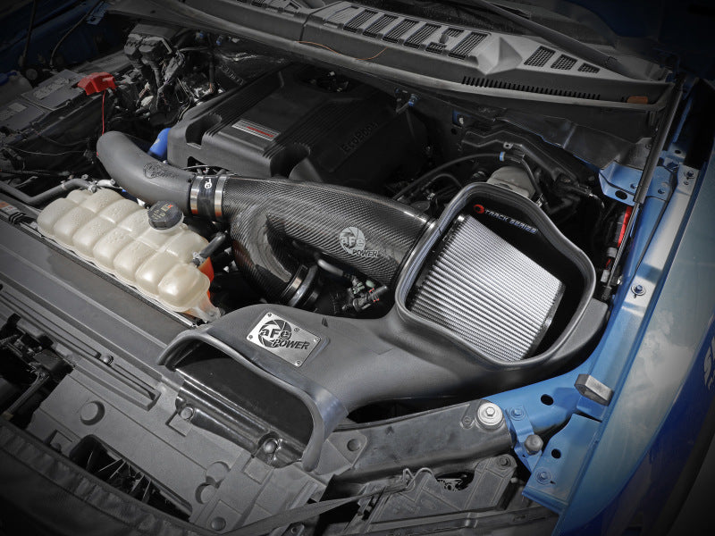aFe 17-20 Ford F-150/Raptor Track Series Carbon Fiber Cold Air Intake System With Pro DRY S Filters aFe Cold Air Intakes