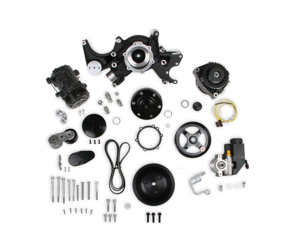 Holley Small Block Chevy Mid-Mount Complete Accessory System 20-240BK HOLLEY Autoparts