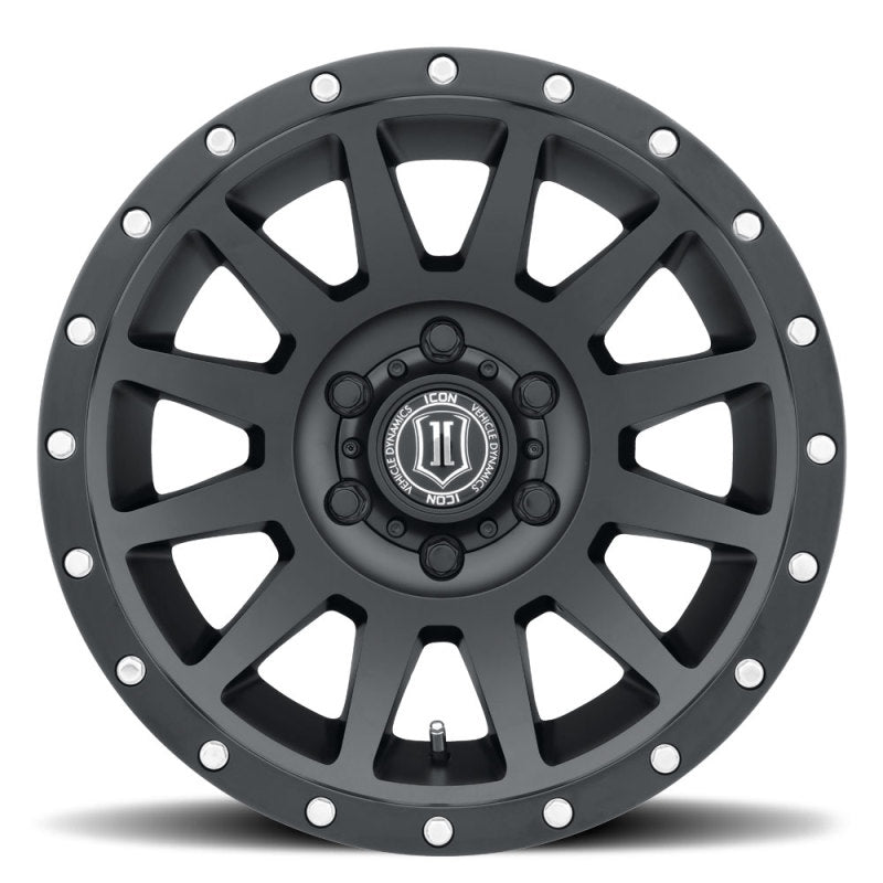 ICON Compression 17x8.5 6x135 6mm Offset 5in BS 87.1mm Bore Satin Black Wheel ICON Wheels - Cast