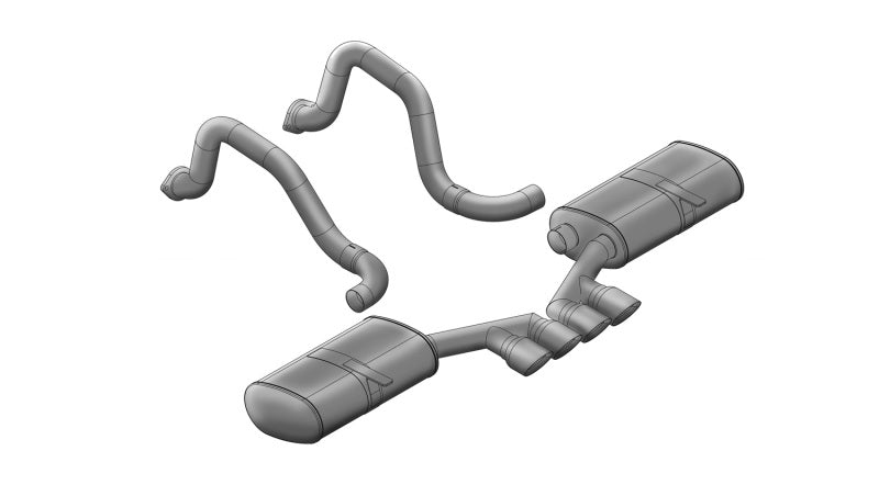 Corsa 1997-2004 Chevrolet Corvette C5 Z06 5.7L V8 Polished Sport Axle-Back Exhaust CORSA Performance Axle Back
