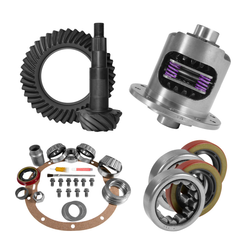 Yukon Gear 8.2in GM 3.73 Rear Ring & Pinion Install Kit 28 Spline Positraction 2.25in Axle Bearings Yukon Gear & Axle Differential Install Kits